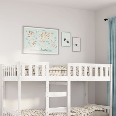 vidaXL Children's Bed without Mattress White 75x190 cm Solid Wood Pine