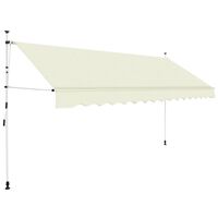 vidaXL Manual Retractable Awning 350 cm Cream