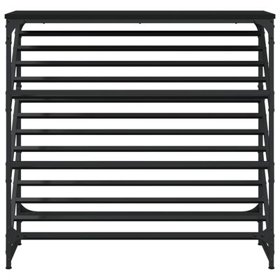 vidaXL Shoe Rack Black 90x30x85 cm Engineered Wood