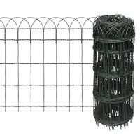 vidaXL Garden Border Fence Powder-coated Iron 10x0.65 m