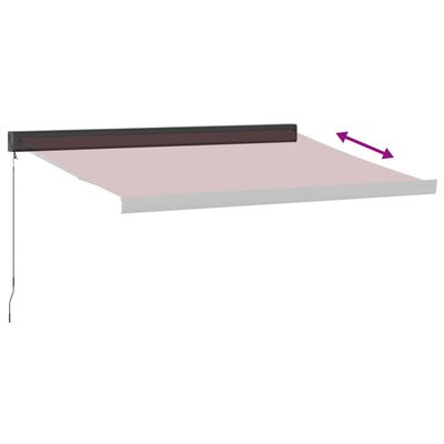 vidaXL Manual Retractable Awning Burgundy 300x250 cm