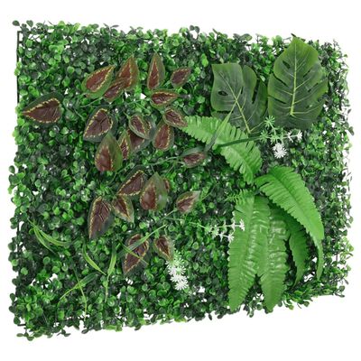  vidaXL Artificial Plant Fence 24 pcs Green 40x60 cm