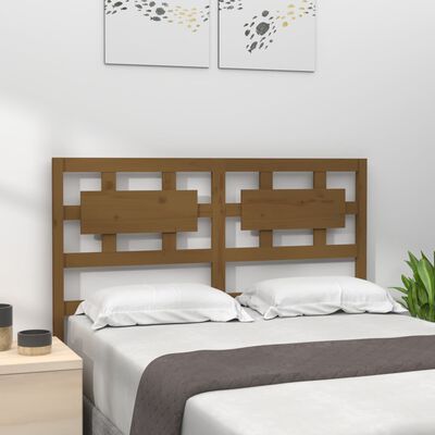 vidaXL Bed Headboard Honey Brown 185.5x4x100 cm Solid Wood Pine