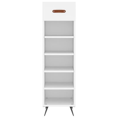 vidaXL Shoe Cabinet White 30x35x105 cm Engineered Wood