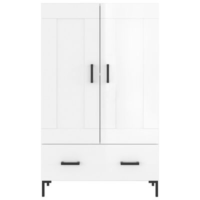 vidaXL Highboard High Gloss White 69.5x31x115 cm Engineered Wood