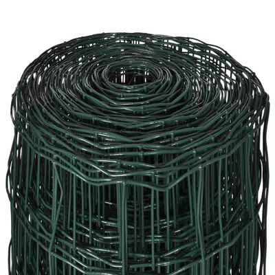 vidaXL Euro Fence Steel 25x1.5 m Green