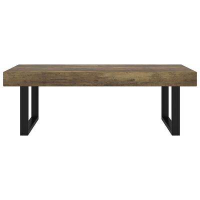 vidaXL Coffee Table Dark Brown and Black 120x60x40 cm MDF and Iron