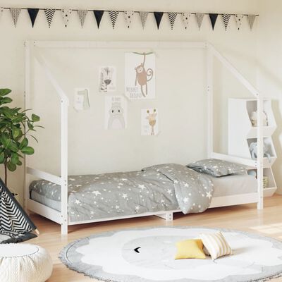 vidaXL Kids Bed Frame White 80x200 cm Solid Wood Pine