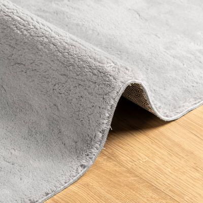 vidaXL Rug HUARTE Short Pile Soft and Washable Grey 120x120 cm