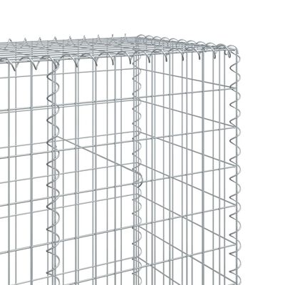 vidaXL Gabion Basket with Cover 500x50x200 cm Galvanised Iron