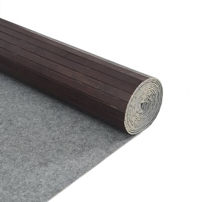 vidaXL Rug Rectangular Dark Brown 80x500 cm Bamboo