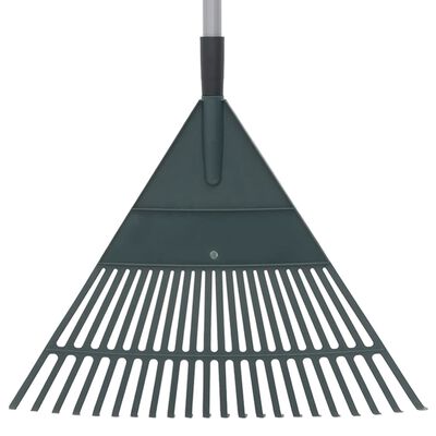 vidaXL Leaf Rake Dark Green 155.5 cm PP