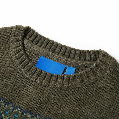 Kids' Sweater Knitted Khaki 140