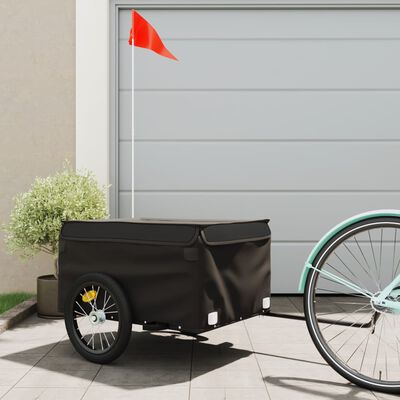 vidaXL Bike Trailer Black 45 kg Iron