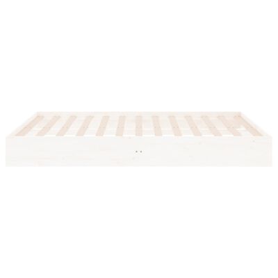 vidaXL Bed Frame without Mattress White Solid Wood 120x200 cm