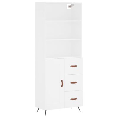 vidaXL Highboard White 69.5x34x180 cm Engineered Wood