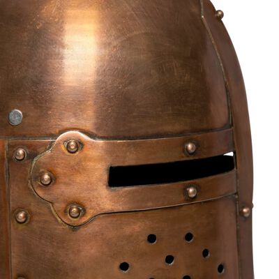 vidaXL Medieval Knight Helmet Antique Replica LARP Copper Steel