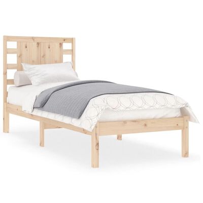 vidaXL Bed Frame without Mattress 75x190 cm Small Single Solid Wood