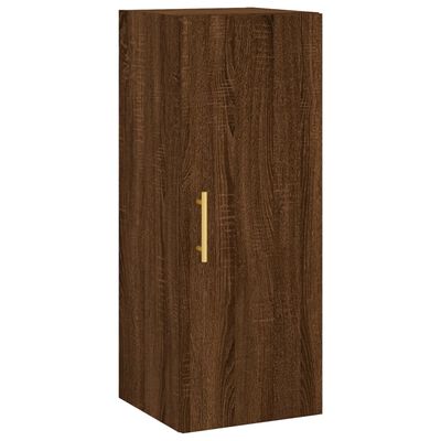 vidaXL Wall Mounted Cabinet Brown Oak 34.5x34x90 cm