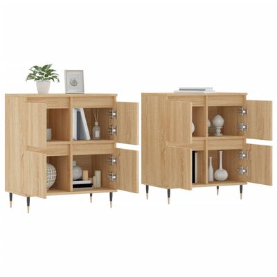 vidaXL Sideboards 2 pcs Sonoma Oak Engineered Wood