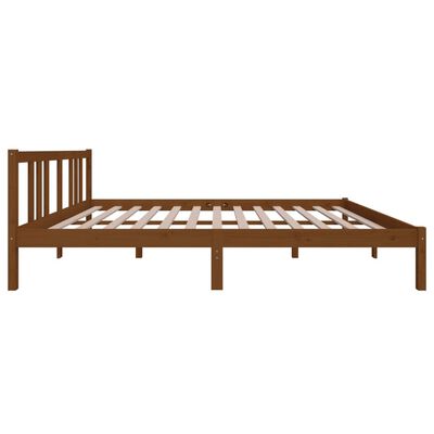 vidaXL Bed Frame without Mattress Honey Brown Solid Wood 150x200 cm King Size