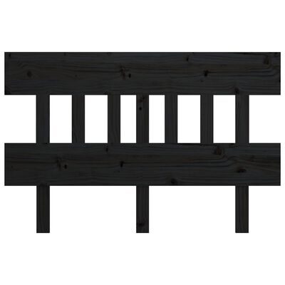 vidaXL Bed Headboard Black 153.5x3x81 cm Solid Wood Pine