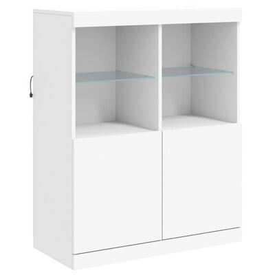 vidaXL Sideboard with LED Lights White 283x37x100 cm