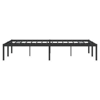 vidaXL Metal Bed Frame without Mattress Black 120x190 cm Small Double