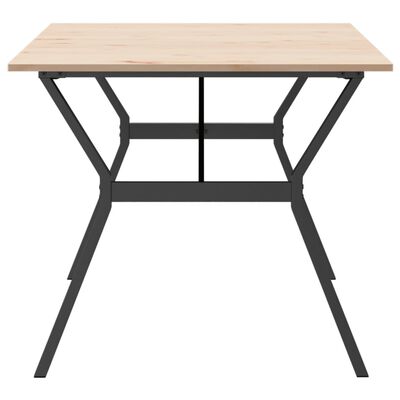 vidaXL Dining Table Y-Frame 180x90x75 cm Solid Wood Pine and Cast Iron