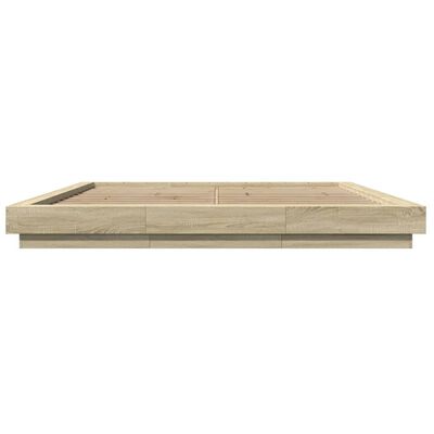 vidaXL Bed Frame without Mattress Sonoma Oak 200x200 cm