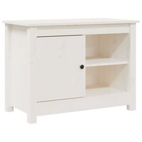 vidaXL TV Cabinet White 70x36.5x52 cm Solid Wood Pine