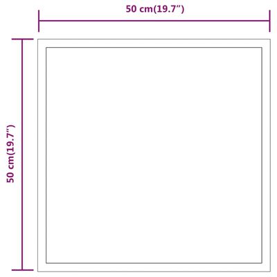 vidaXL LED Bathroom Mirror 50x50 cm