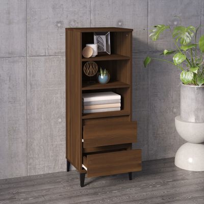 vidaXL Highboard Brown Oak 40x36x110 cm Engineered Wood