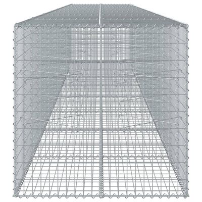 vidaXL Gabion Basket with Cover 800x100x100 cm Galvanised Iron