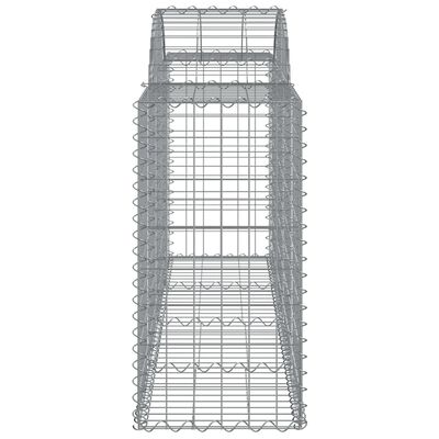 vidaXL Arched Gabion Baskets 40 pcs 200x50x80/100 cm Galvanised Iron