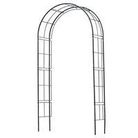 Nature Garden Arch Metal 229x38x113 cm Black