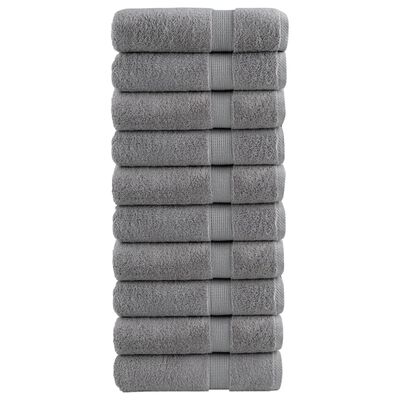 vidaXL Premium Bath Towels SOLUND 10pcs Grey 100x150cm 600gsm