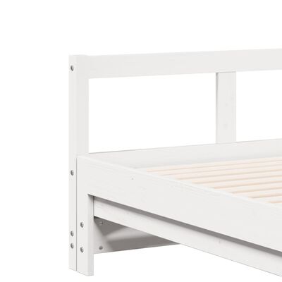 vidaXL Daybed without Mattress White 80x200 cm Solid Wood Pine