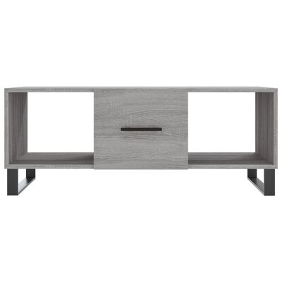 vidaXL Coffee Table Grey Sonoma 102x50x40 cm Engineered Wood