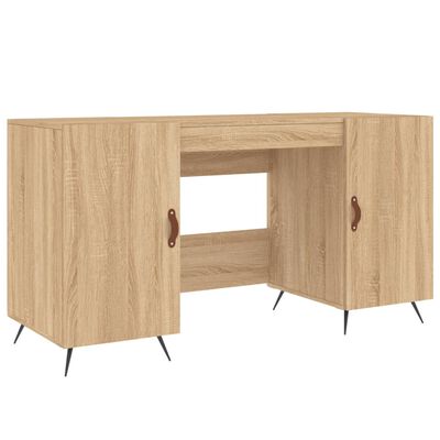 vidaXL Desk Sonoma Oak 140x50x75 cm Engineered Wood