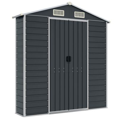 vidaXL Garden Shed Anthracite 191x215x198 cm Galvanised Steel