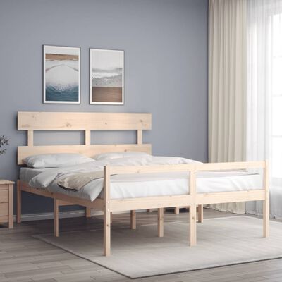 vidaXL Senior Bed without Mattress 160x200 cm Solid Wood