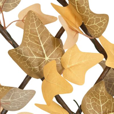 vidaXL Artificial Maple Leaf Trellis Expandable Orange 5 pcs 180x30 cm