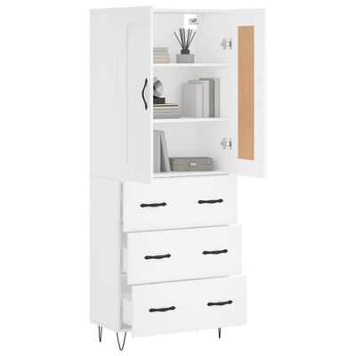 vidaXL Highboard White 69.5x34x180 cm Engineered Wood