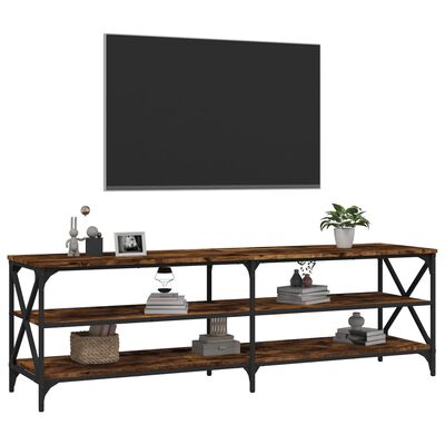 vidaXL TV Cabinet Smoked Oak 160x40x50 cm Engineered Wood