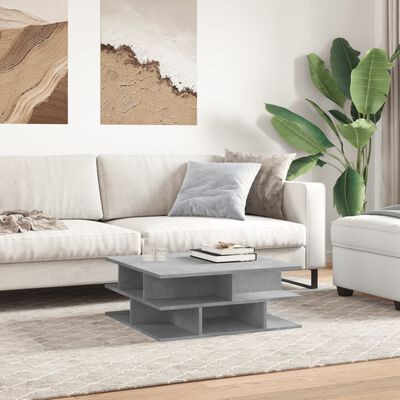 vidaXL Coffee Table Concrete Grey 70x70x29 cm Engineered Wood