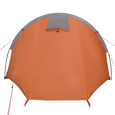 vidaXL Camping Tent Tunnel 4-Person Orange Waterproof