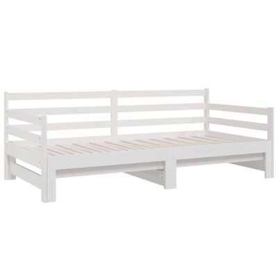 vidaXL Pull-out Day Bed without Mattress White 2x(90x190) cm