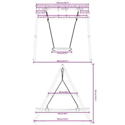 vidaXL Outdoor Swing Set with Nest Swing