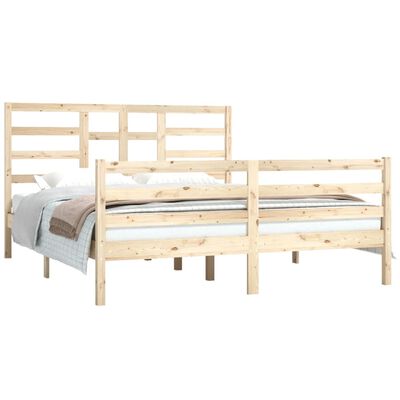 vidaXL Bed Frame without Mattress Solid Wood 160x200 cm